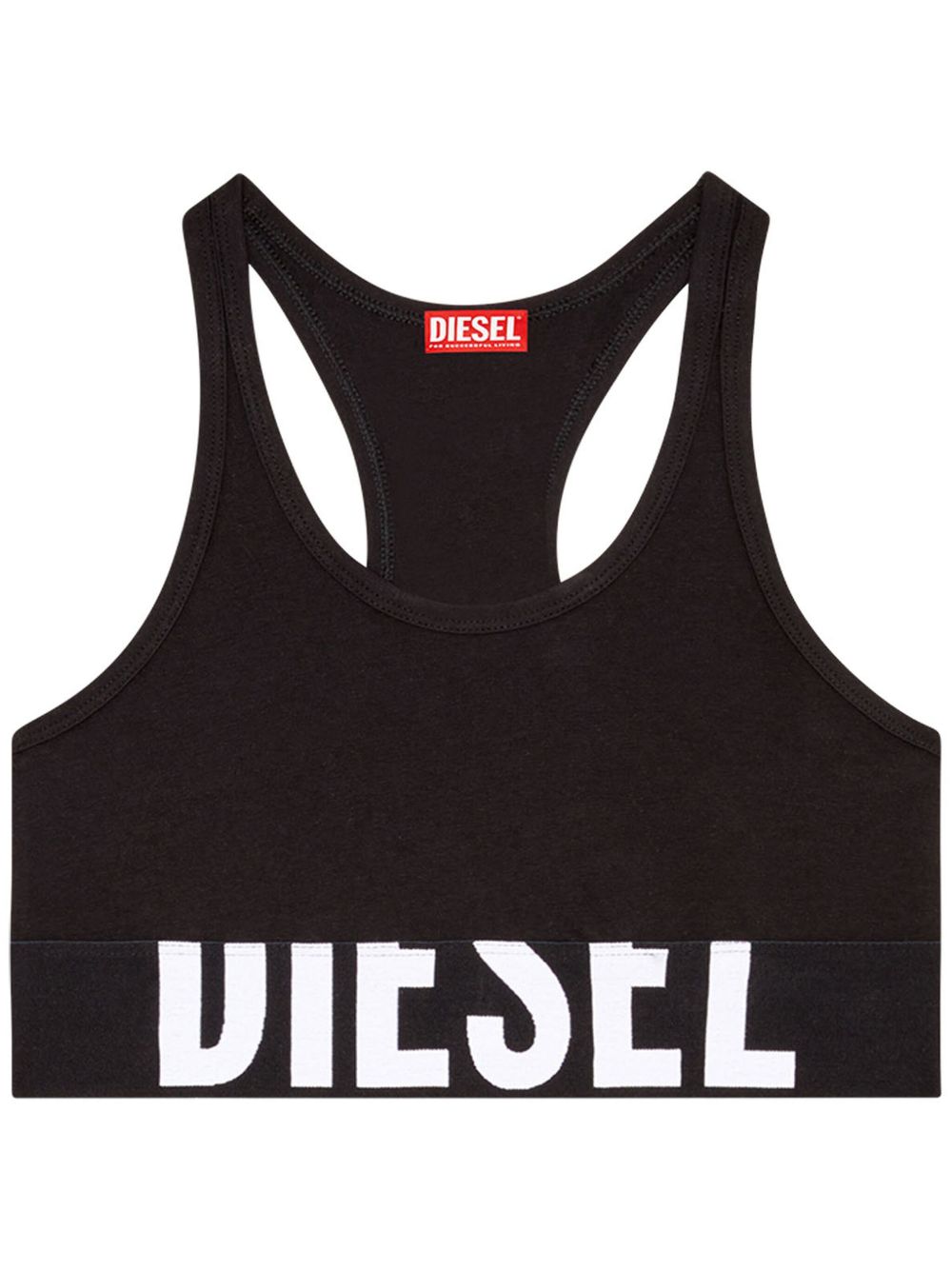 Diesel 弹性棉文胸 - 黑色