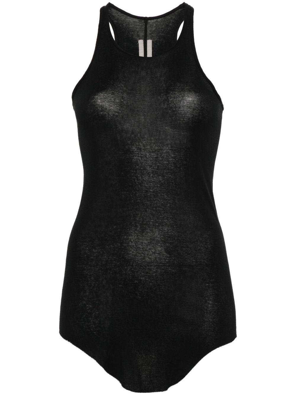 Rick Owens 罗纹棉上衣 - 黑色