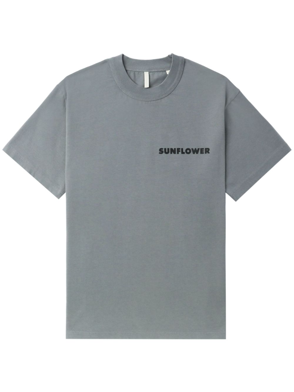Sunflower logo印花T恤 - 灰色