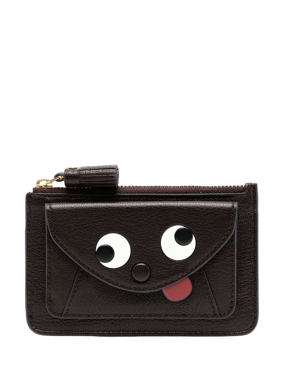 Anya Hindmarch Zany 信封式拉链卡夹 - 褐色