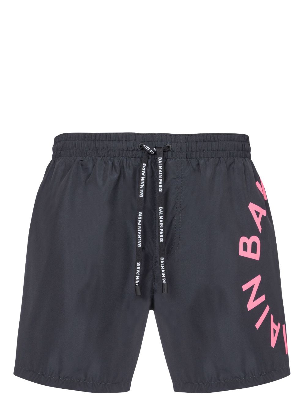 Balmain logo印花泳裤 - 蓝色