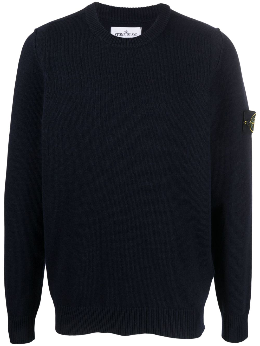 Stone Island 罗盘贴花针织毛衣 - 蓝色