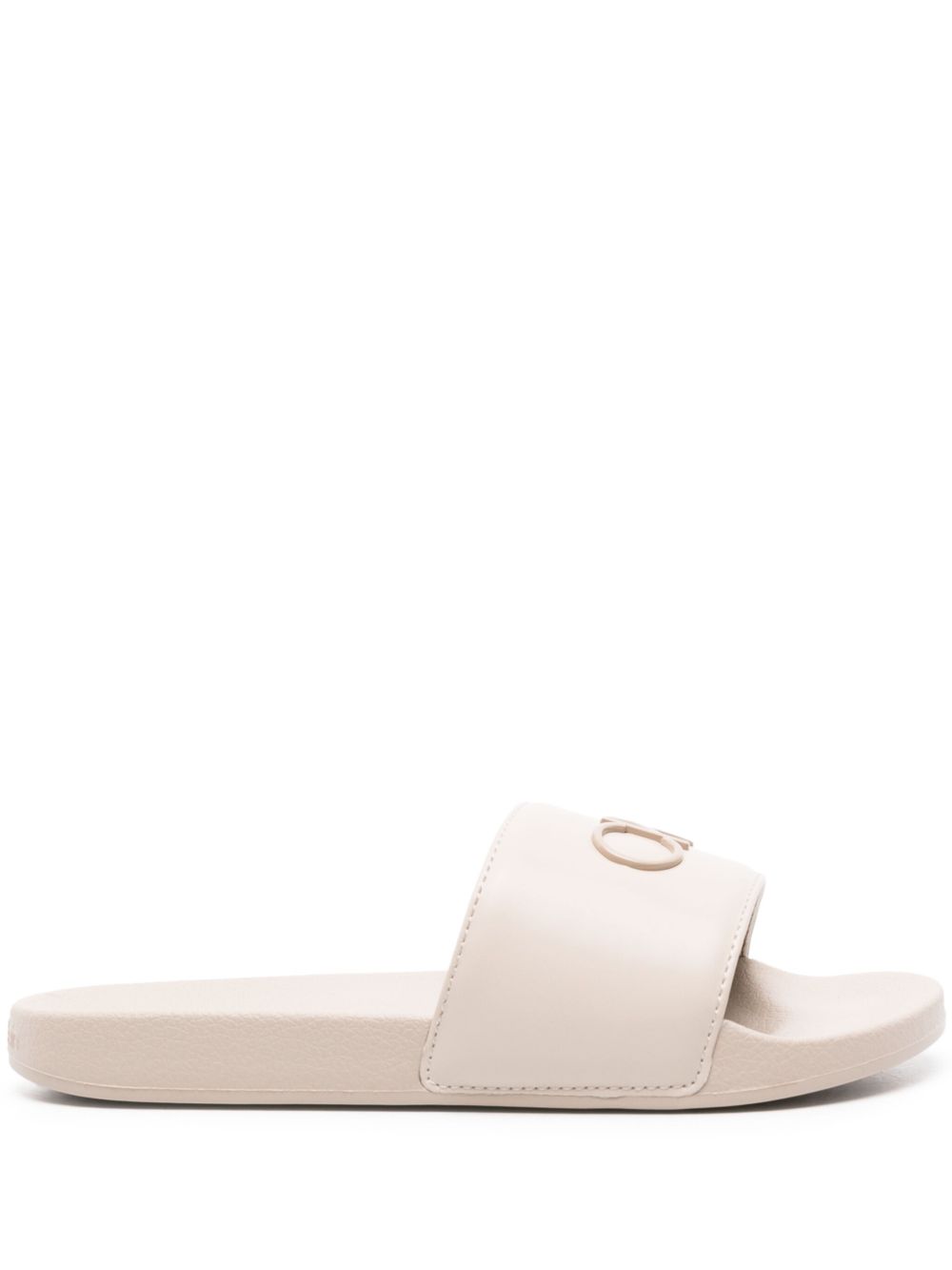 Calvin Klein Relock logo标牌拖鞋 - 中性色