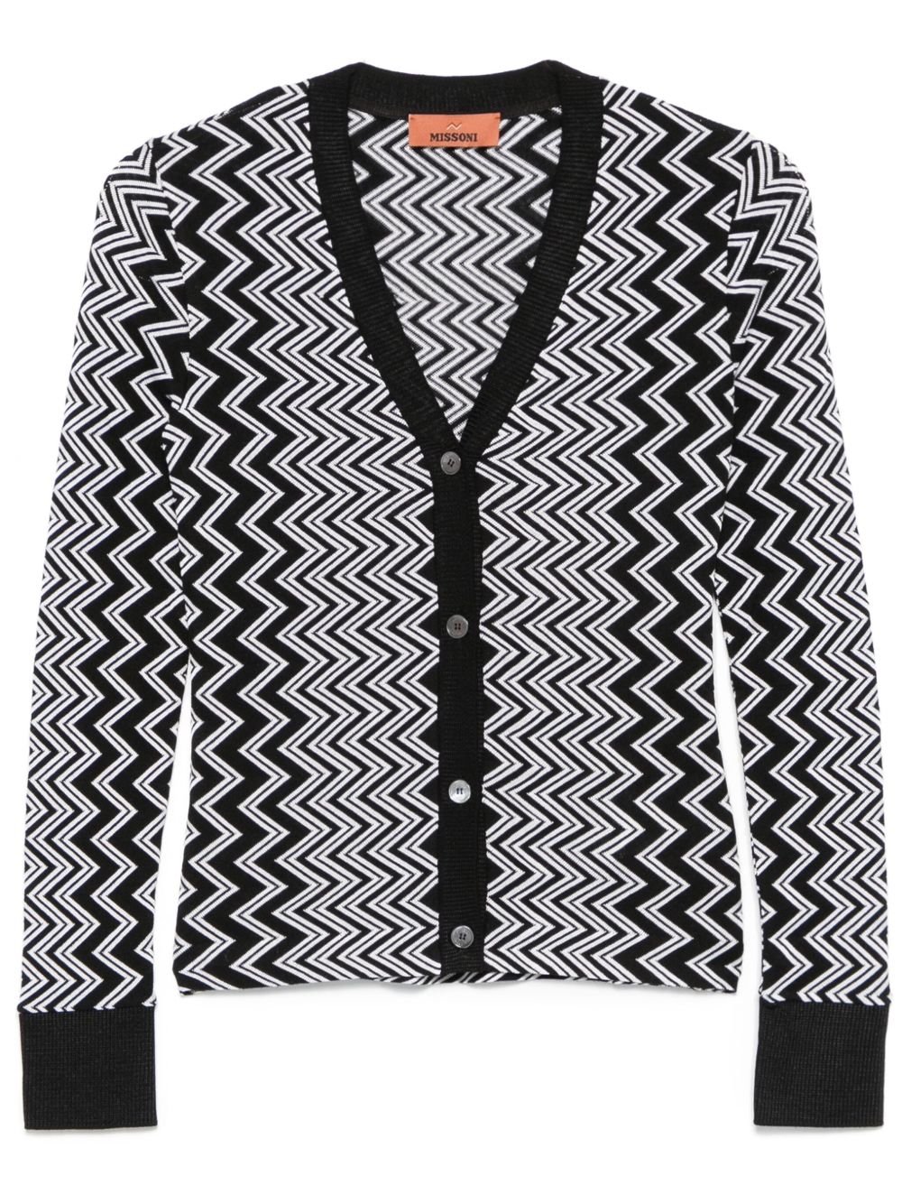 Missoni Z字形图案设计开衫 - 黑色