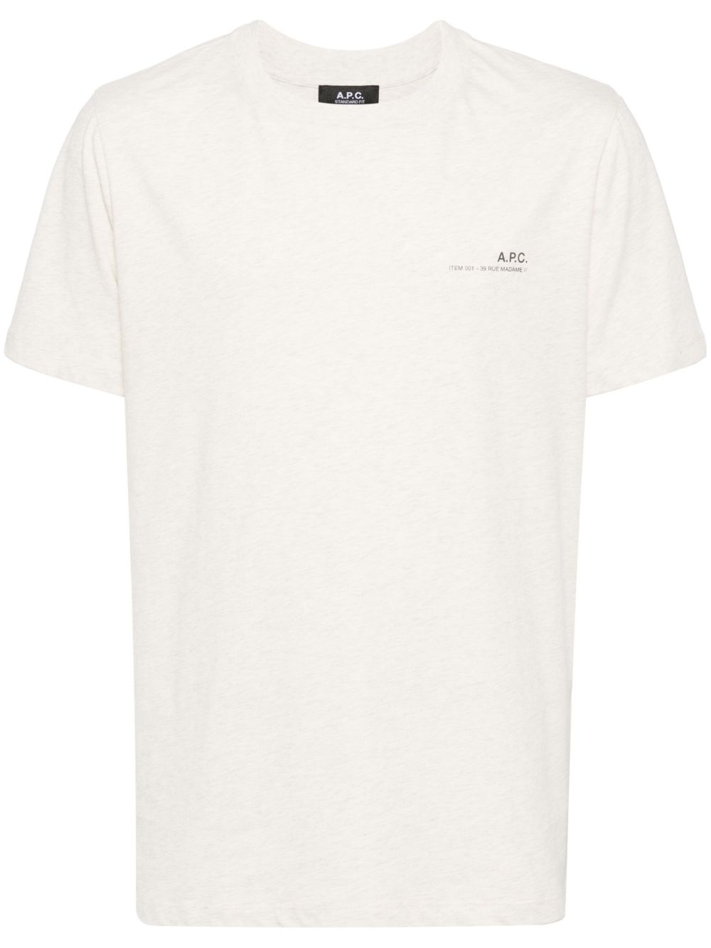 A.P.C. logo刺绣T恤 - 中性色