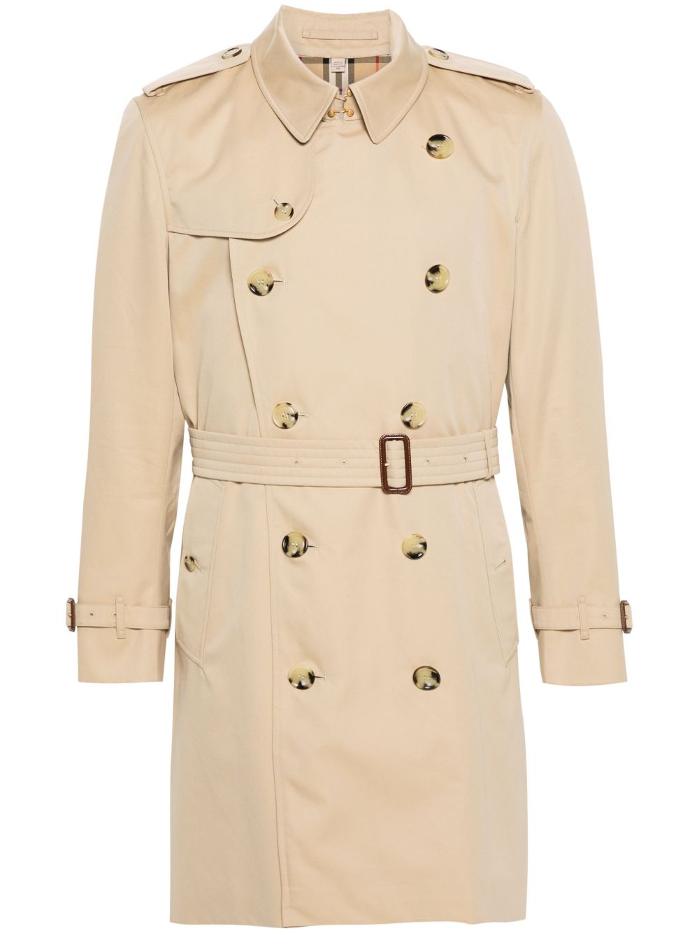 Burberry 双排扣棉风衣 - 中性色