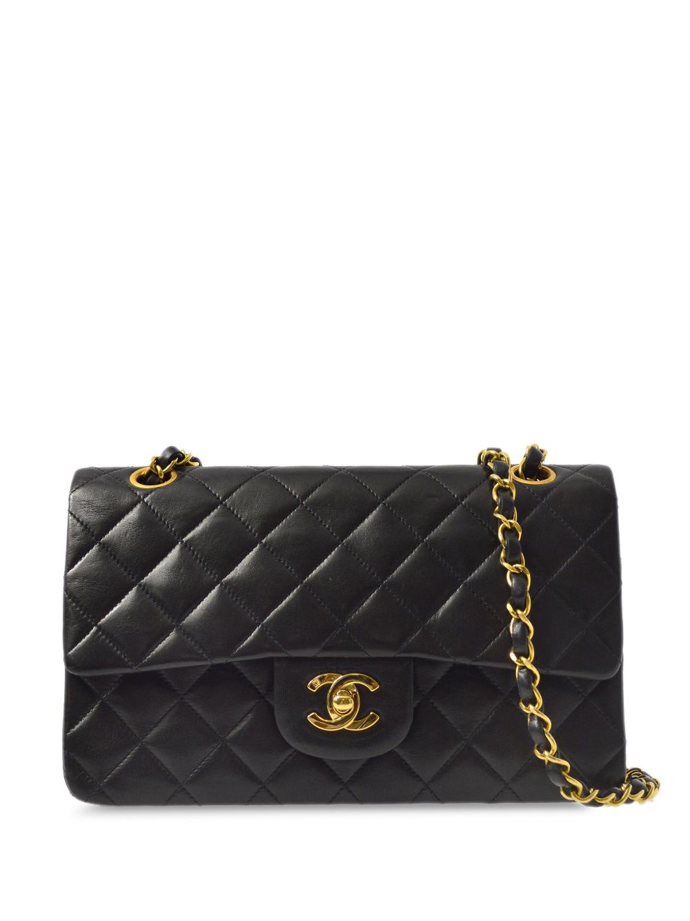 CHANEL Pre-Owned Double Flap 小号单肩包（1995年典藏款） - 黑色