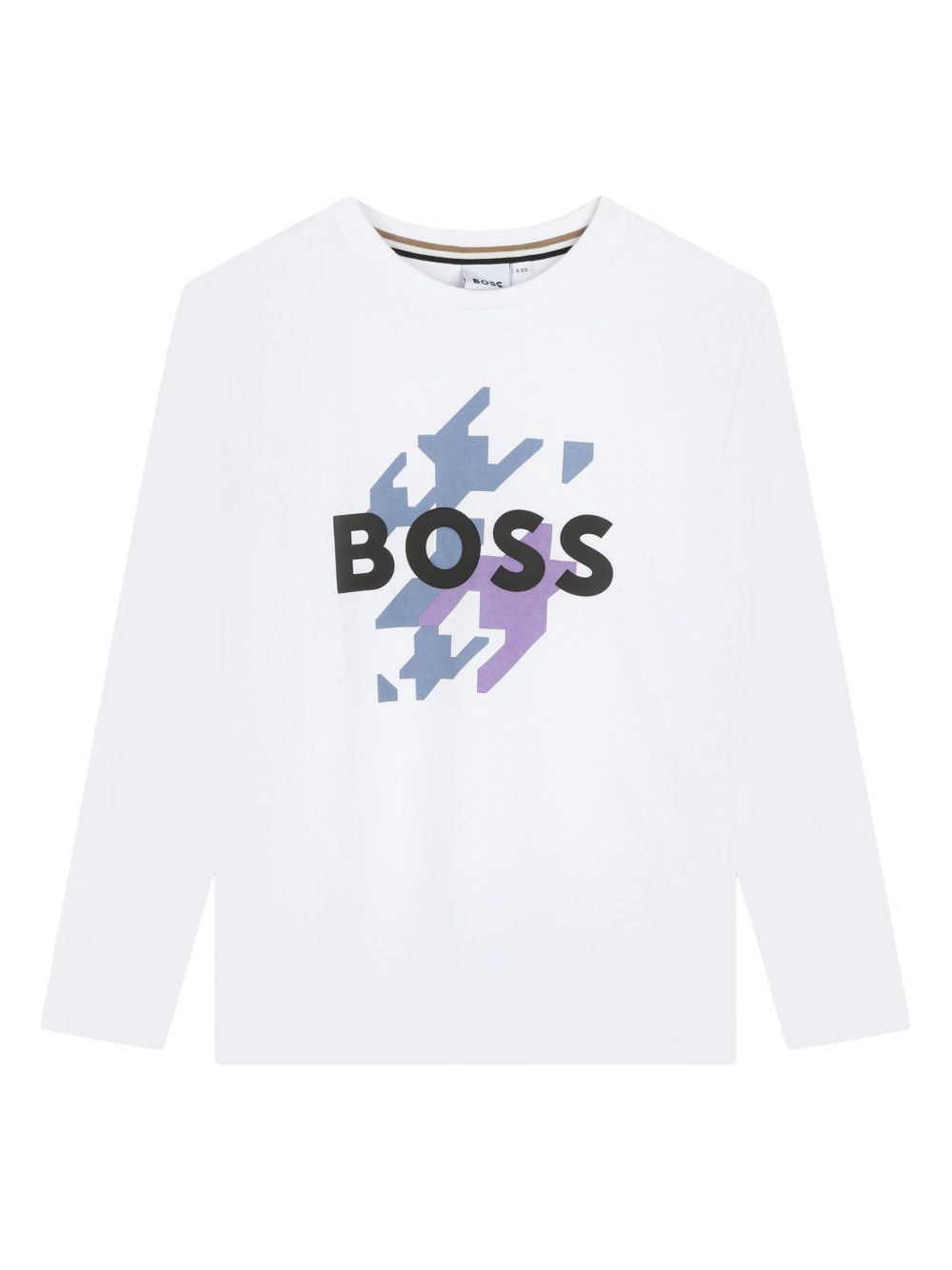 BOSS Kidswear logo印花棉T恤 - 白色