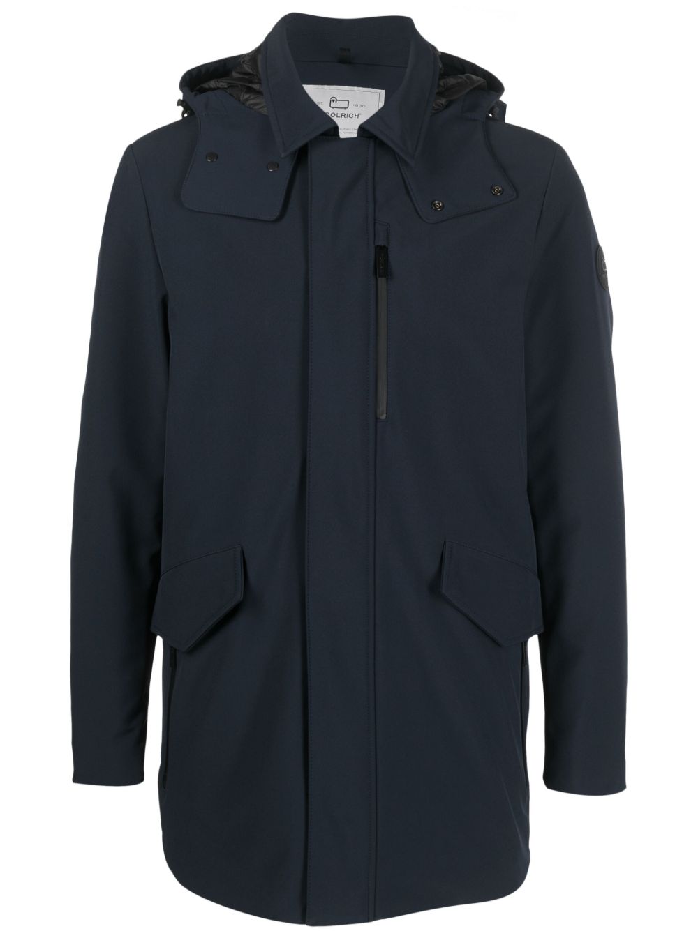Woolrich 连帽填充夹克 - 蓝色