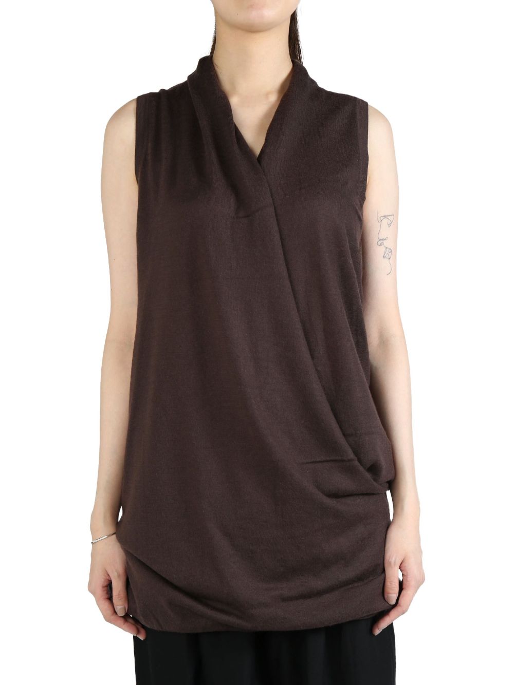 Frenckenberger cashmere top - 褐色