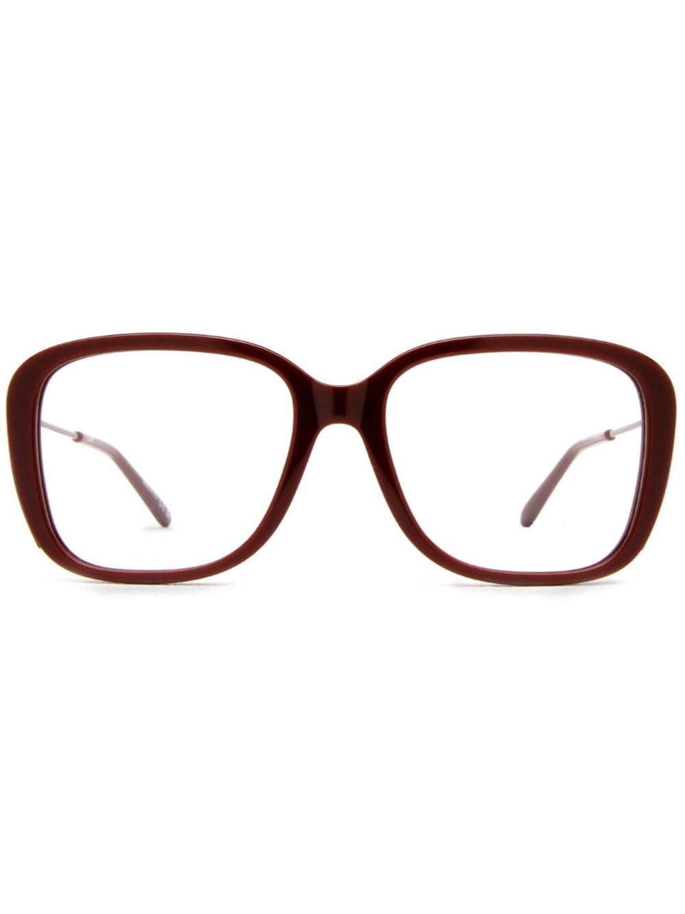 Chloé Eyewear 方框眼镜 - 褐色