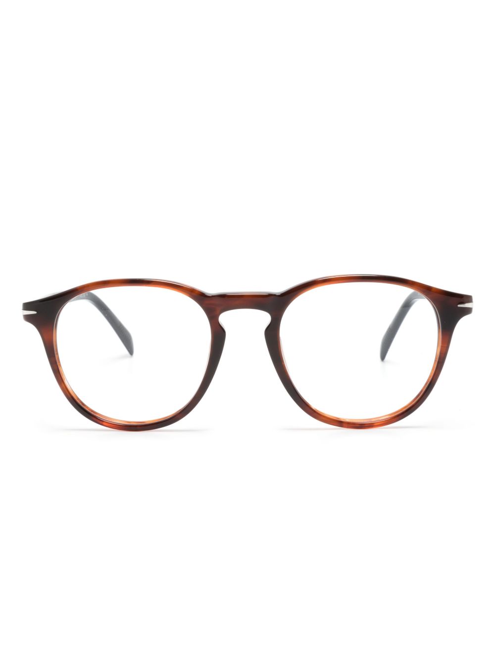 Eyewear by David Beckham 圆形镜框透明镜片太阳眼镜 - 褐色