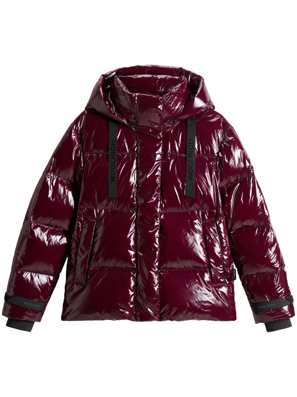 Woolrich 亮面设计派克大衣 - 红色
