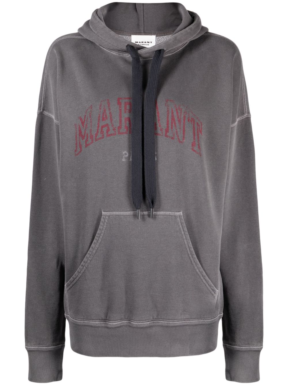 MARANT ÉTOILE Mansel logo印花连帽衫 - 灰色