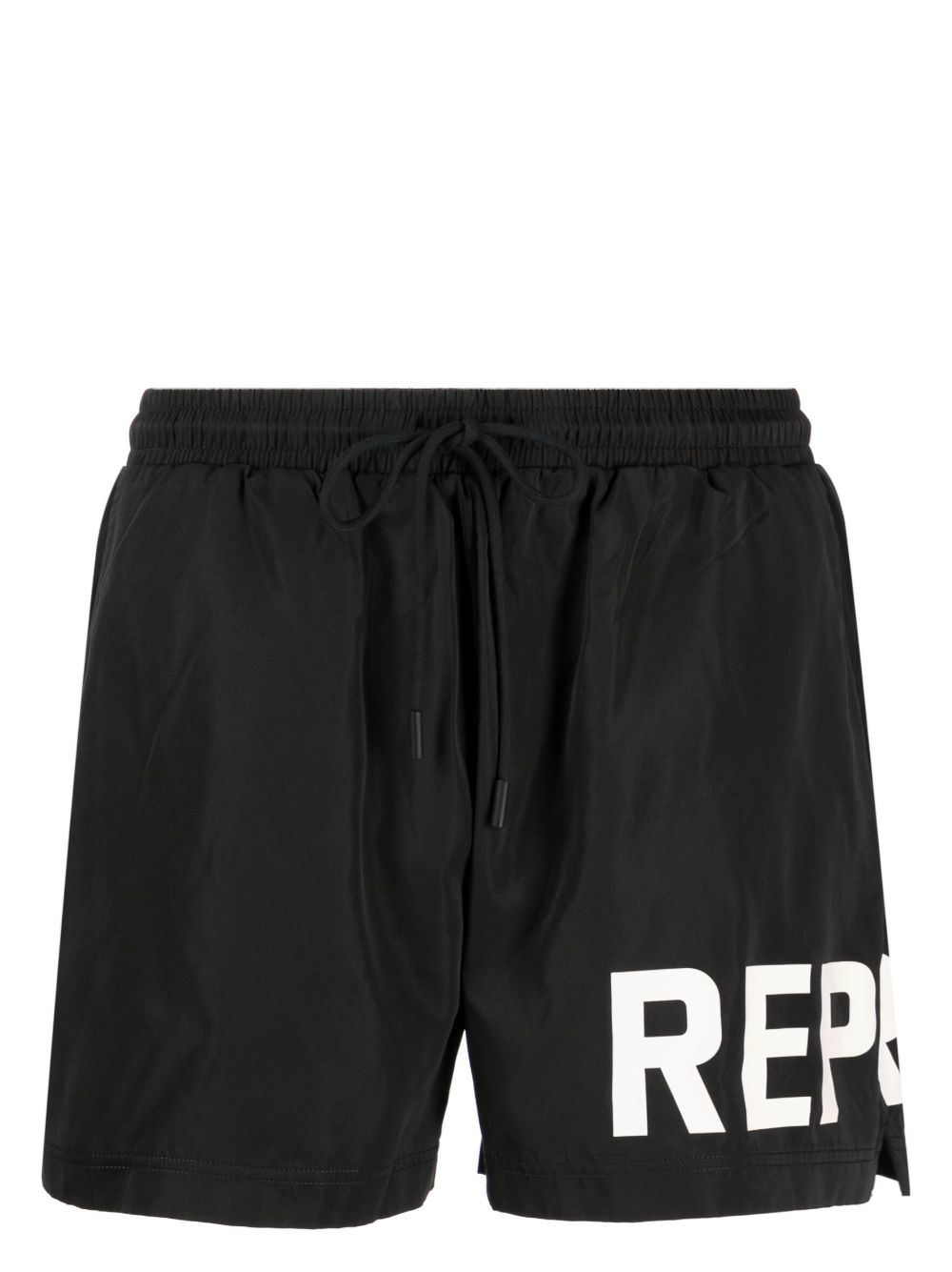 Represent logo印花泳裤 - 黑色