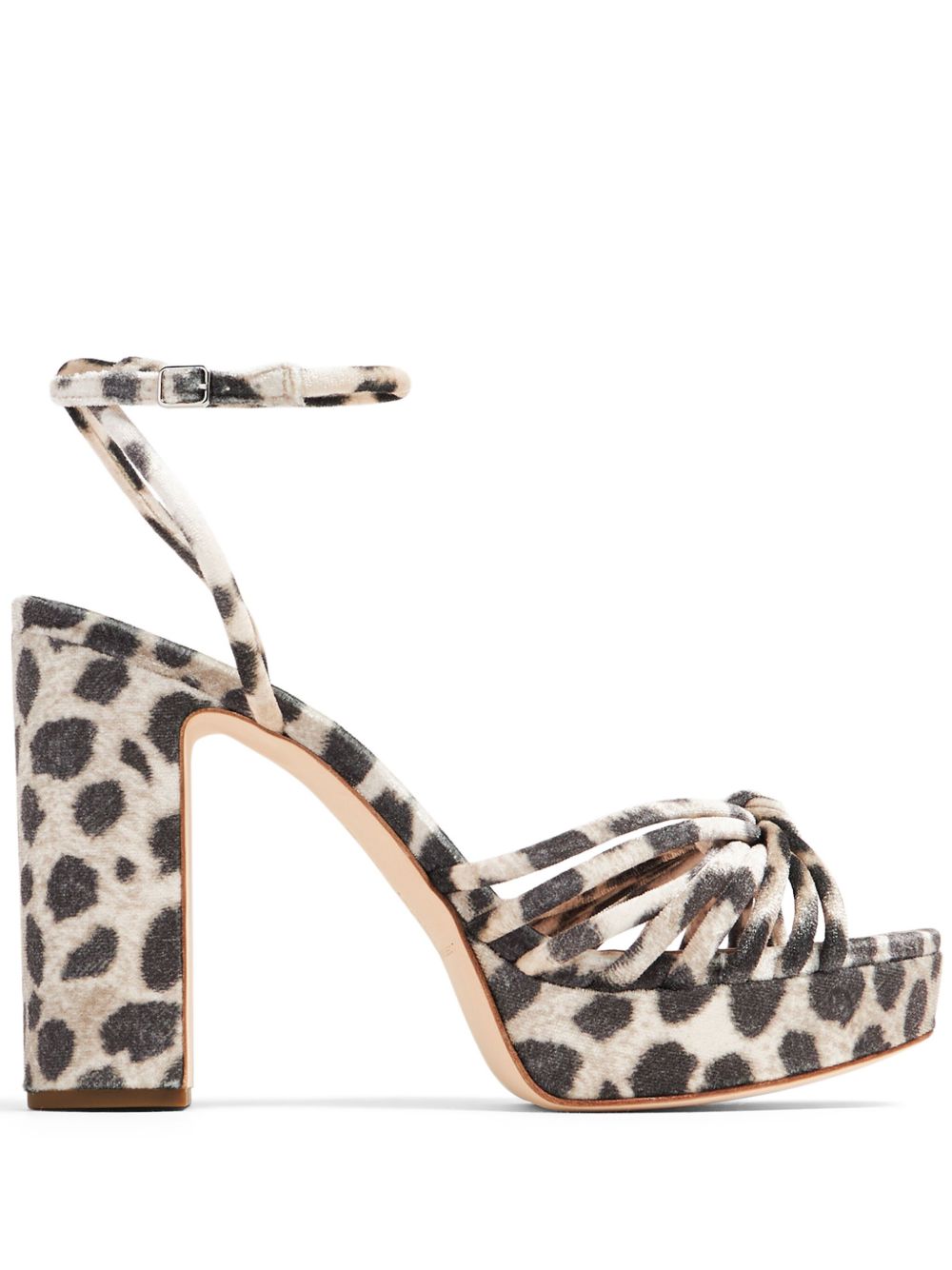 Loeffler Randall Rivka 高跟豹纹凉鞋 - 中性色