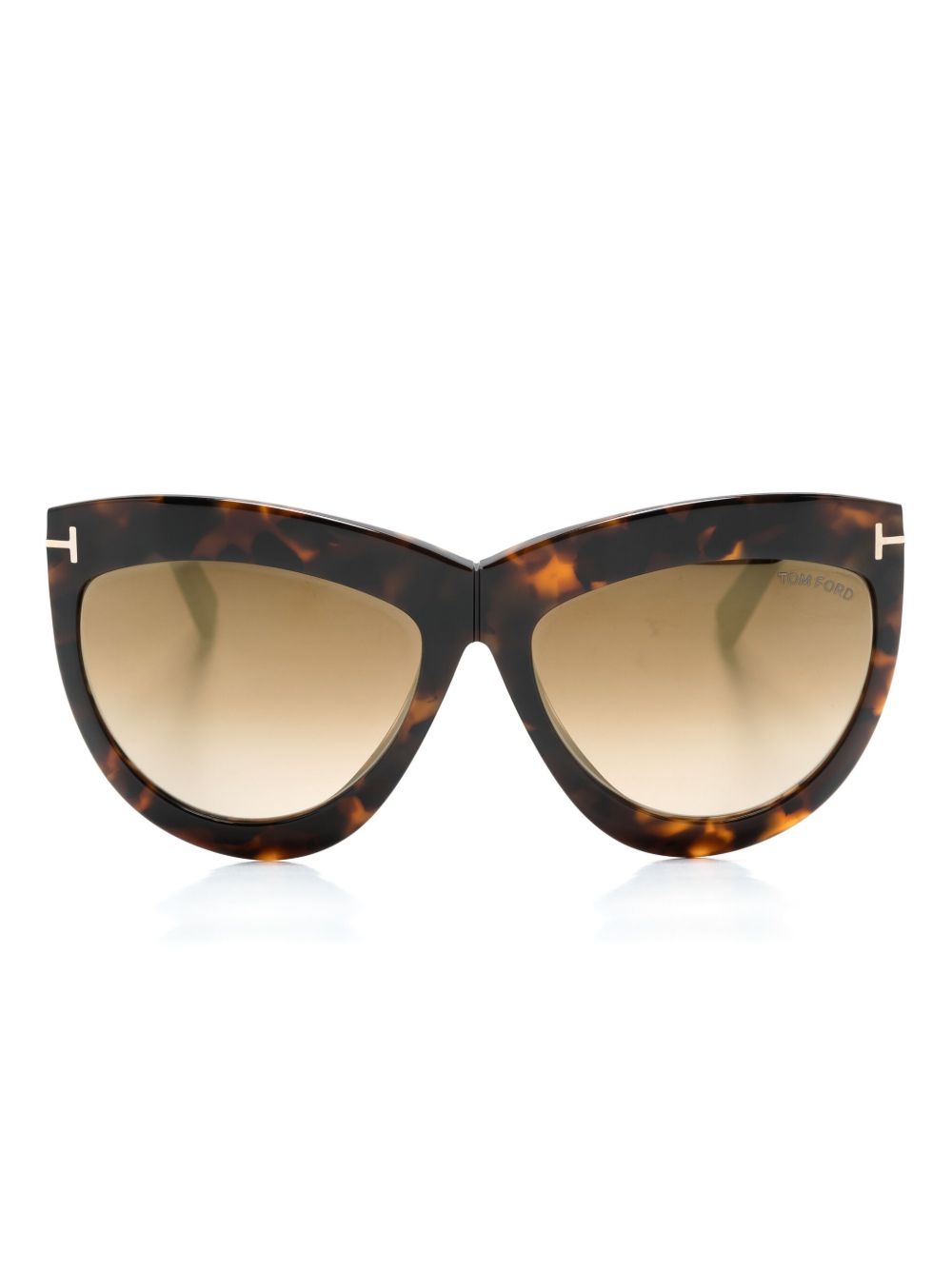 TOM FORD Eyewear Doris 蝴蝶形镜框太阳眼镜 - 褐色