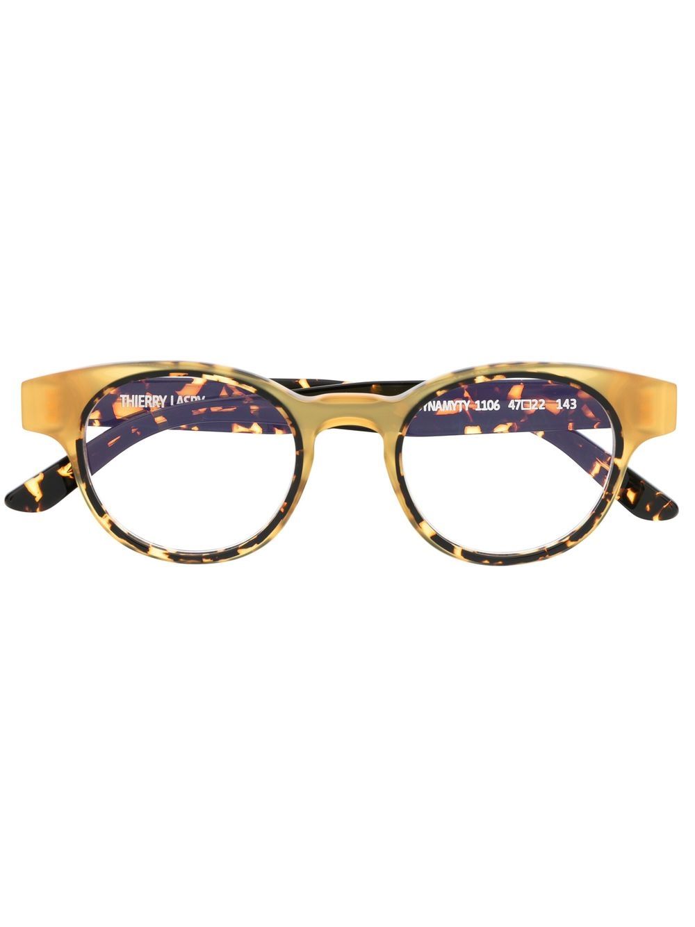 Thierry Lasry 玳瑁纹圆框眼镜 - 褐色