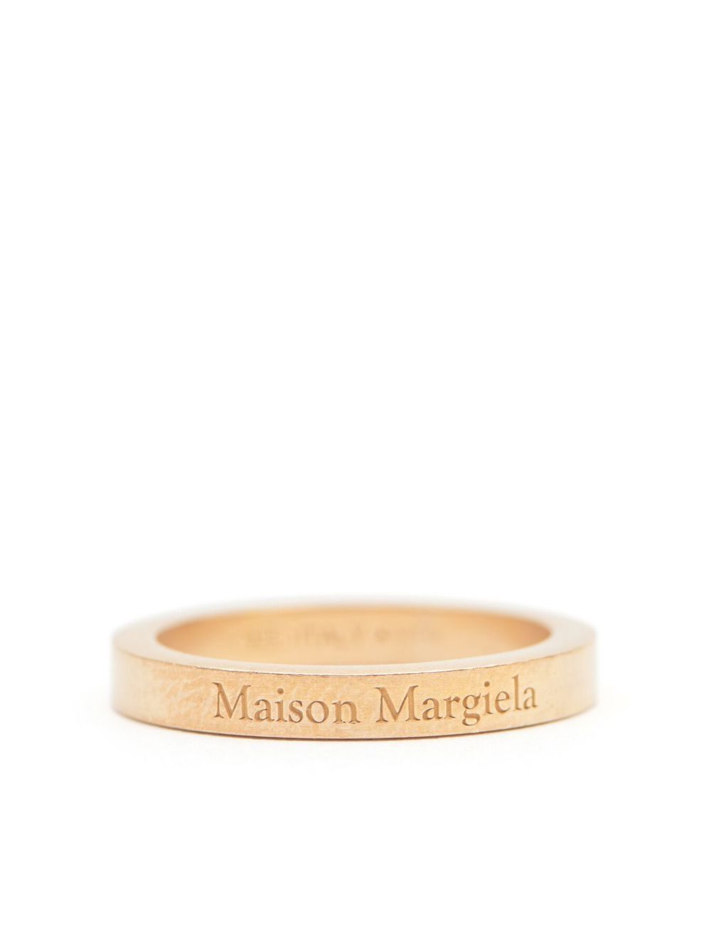 Maison Margiela logo雕刻指环戒指 - 金色