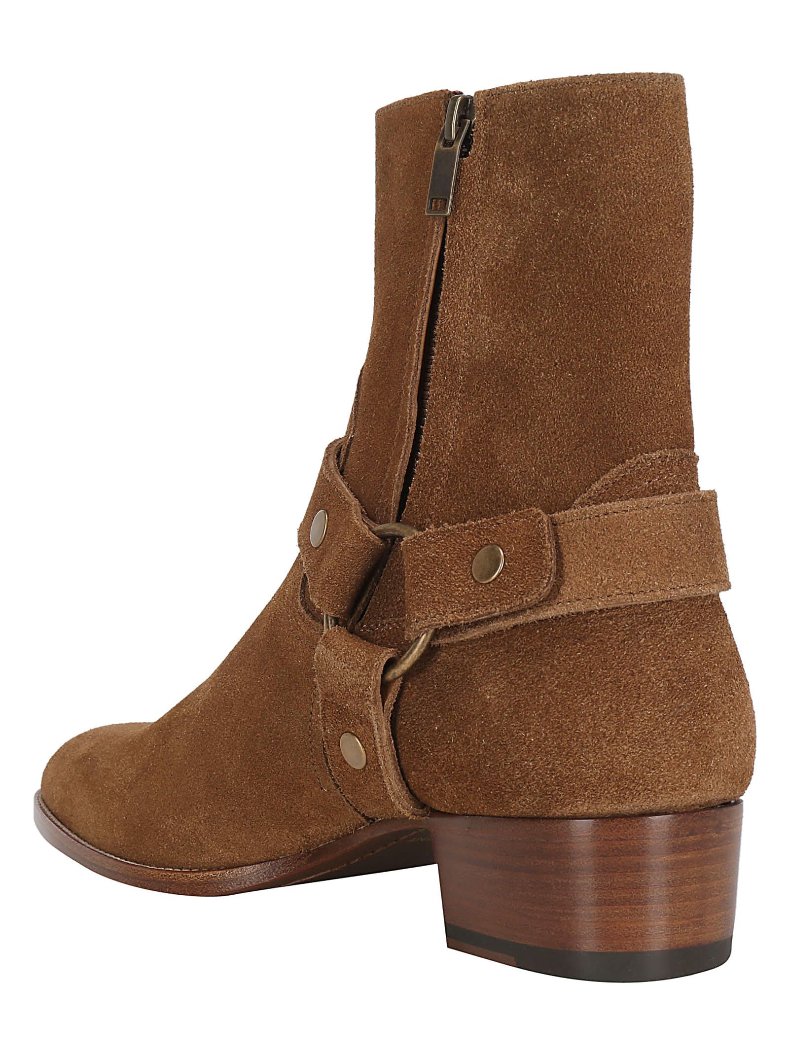 Saint Laurent Wyatt Harness Ankle Boots