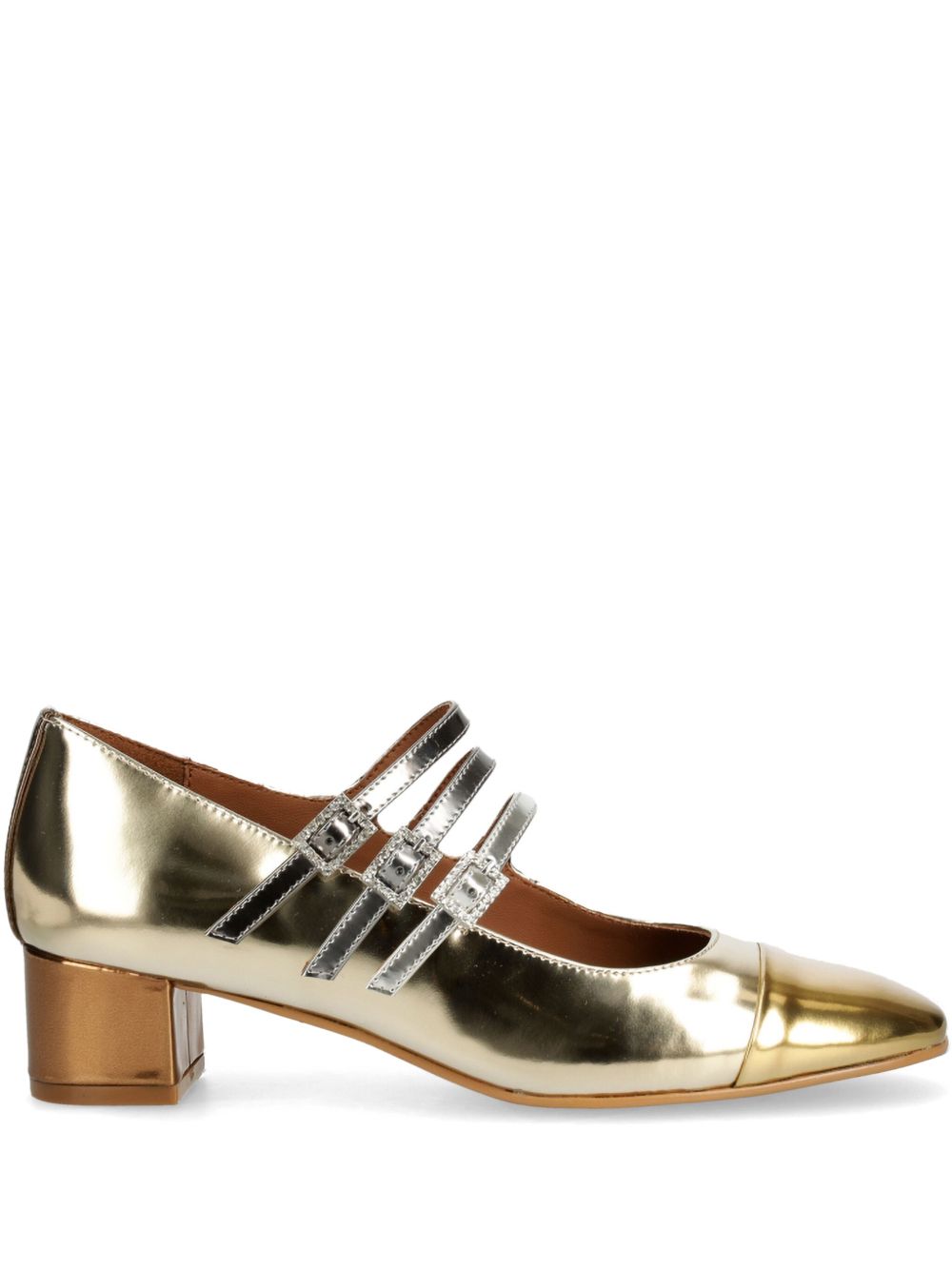 Kurt Geiger London Pierra 玛丽珍低跟鞋（4厘米） - 金色