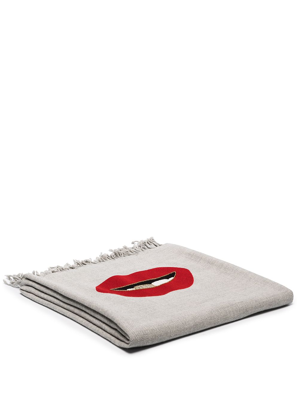 Jonathan Adler Lips 串珠缀饰毯子 - 灰色