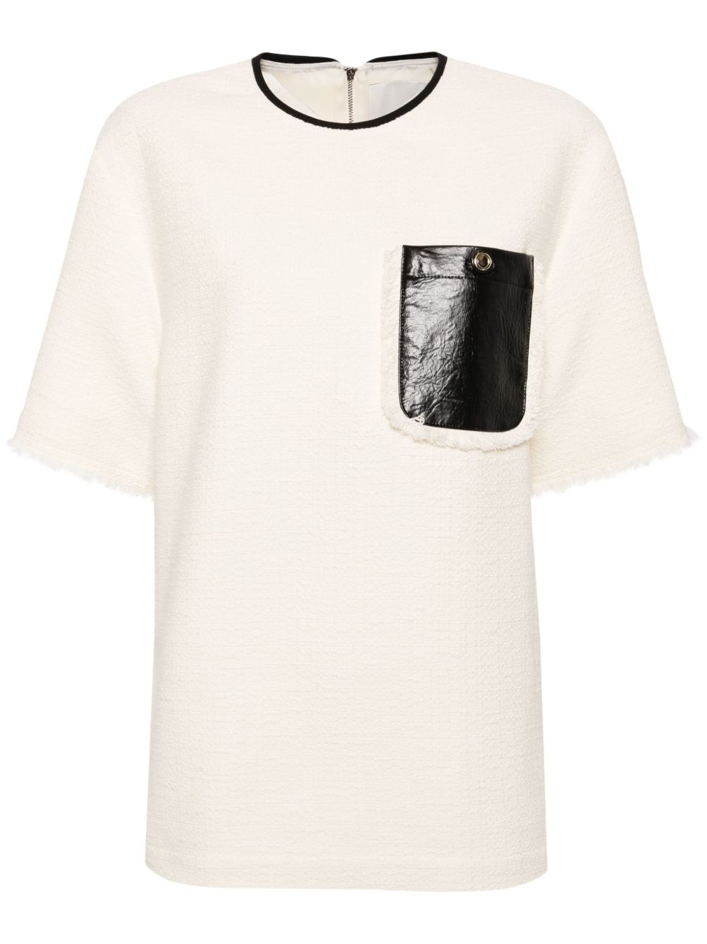 3.1 Phillip Lim 流苏边粗花呢T恤 - 中性色