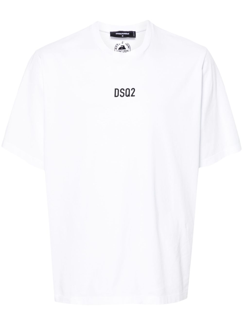 DSQUARED2 logo印花棉T恤 - 白色