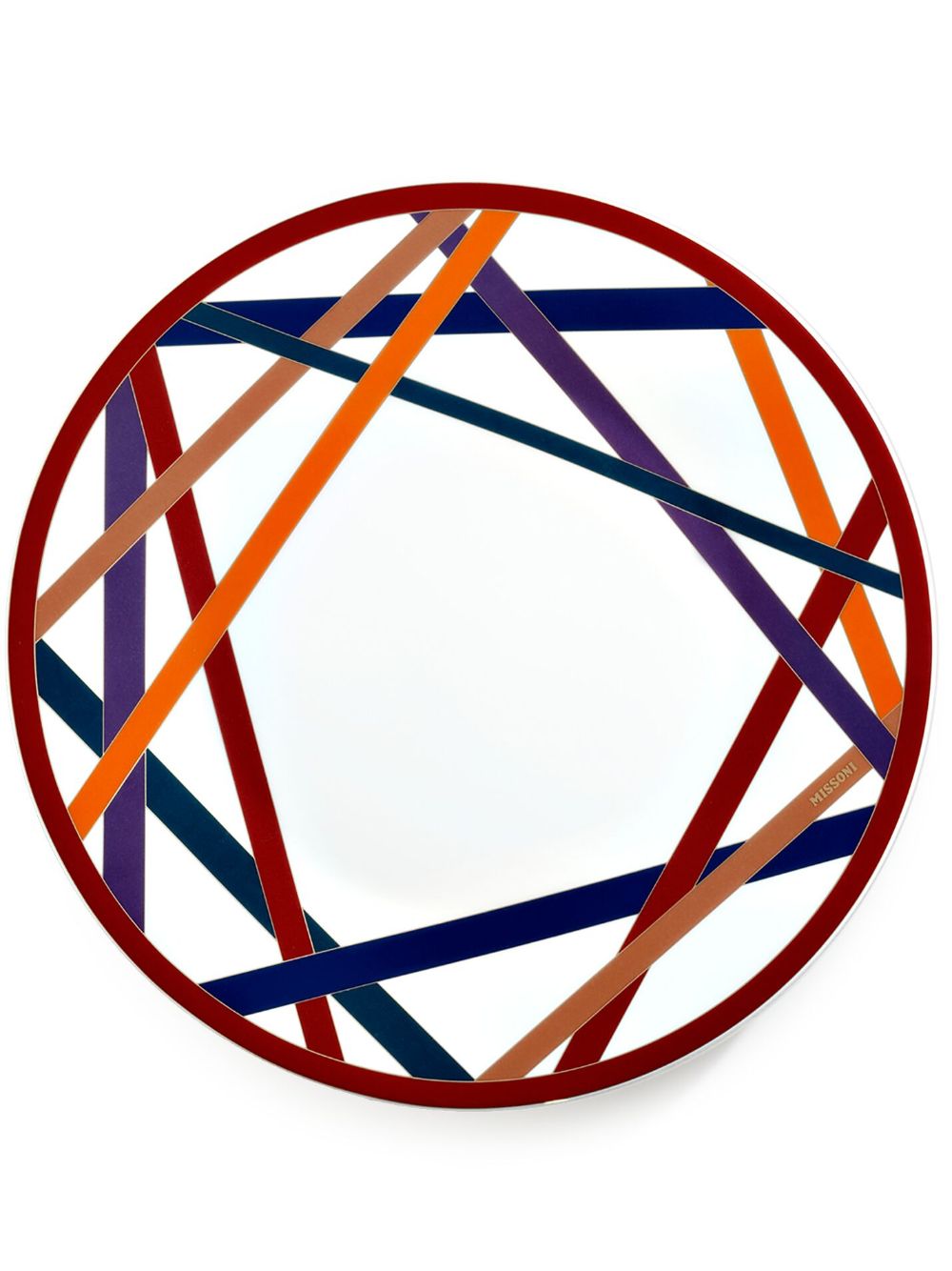 Missoni Home Nastri 陶瓷底盘（32厘米） - 白色