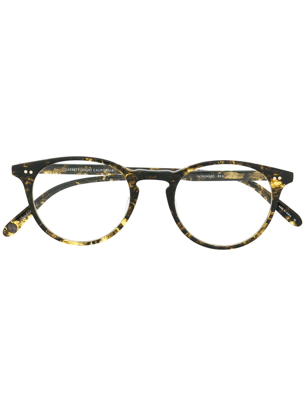 Garrett Leight Winward 圆框眼镜 - 黑色