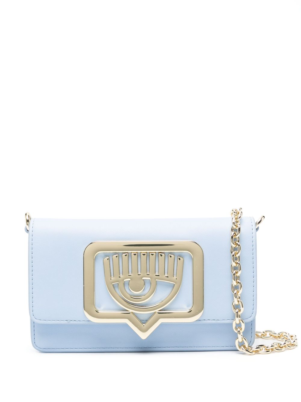 Chiara Ferragni Eyelike 标牌斜挎包 - 蓝色