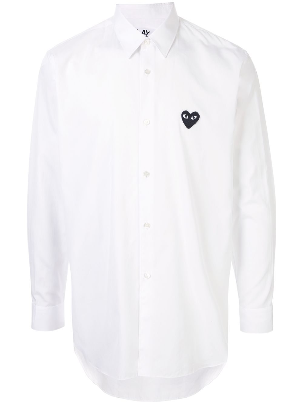 Comme Des Garçons Play logo刺绣衬衫 - 白色