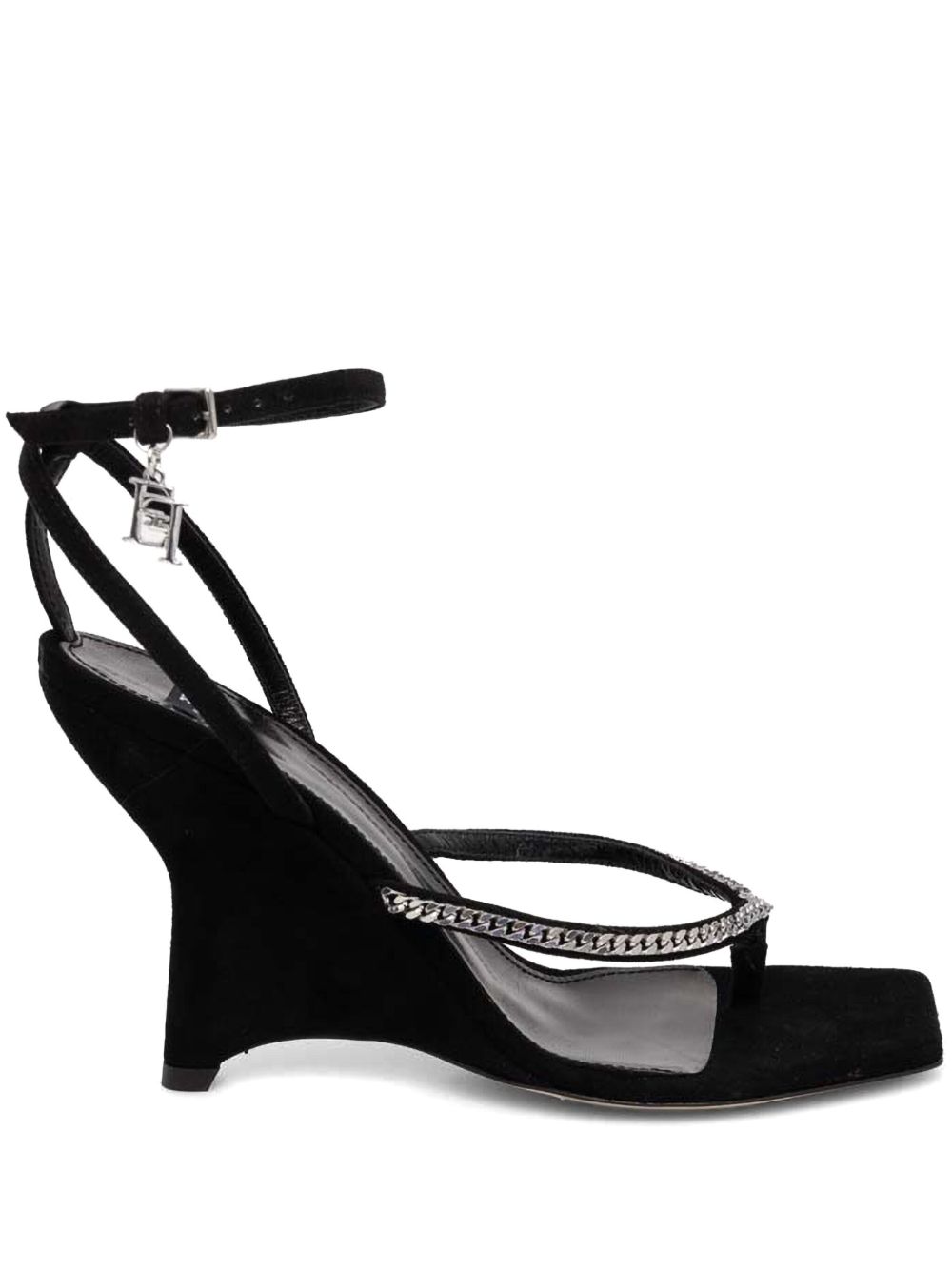 Elisabetta Franchi 绒面皮高坡跟鞋（10厘米） - 黑色