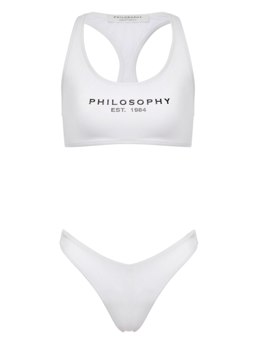 Philosophy Di Lorenzo Serafini logo印花比基尼套装 - 白色