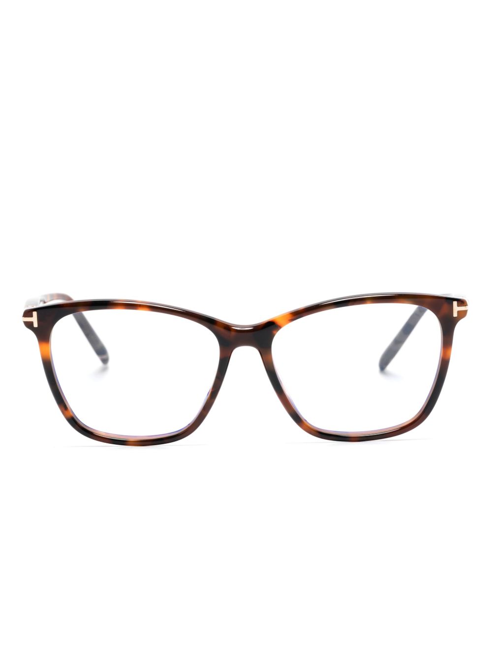 TOM FORD Eyewear FT5989B 长方形镜框眼镜 - 褐色