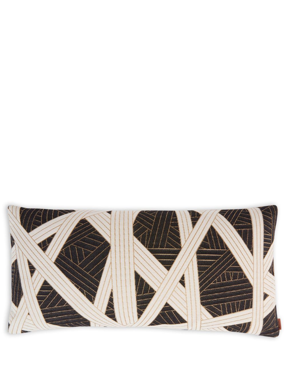 Missoni Home Nastri 几何图案印花长方形抱枕 - 黑色