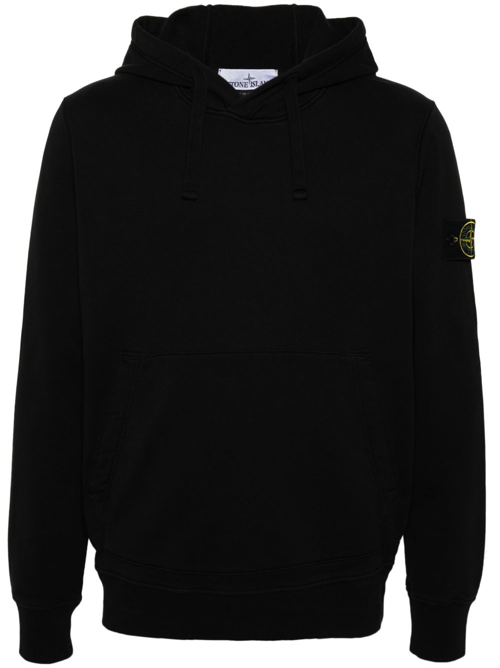 Stone Island 罗盘徽章棉连帽衫 - 黑色