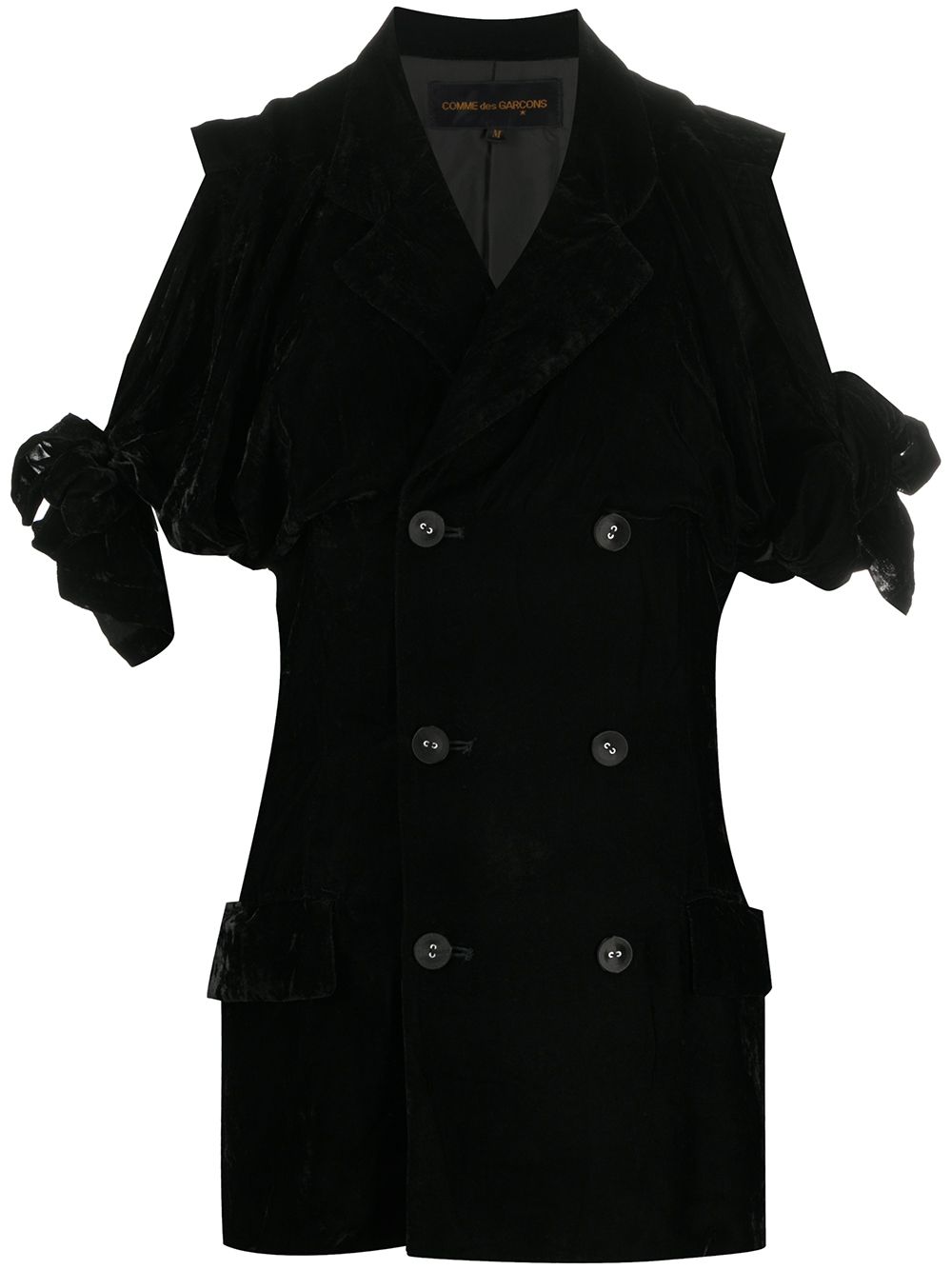Comme Des Garçons Pre-Owned 丝绒夹克 - 黑色