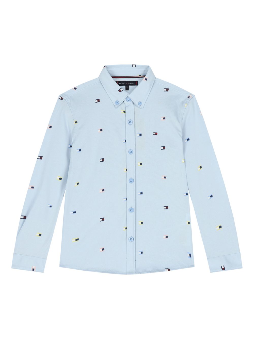 Tommy Hilfiger Junior logo衬衫 - 蓝色