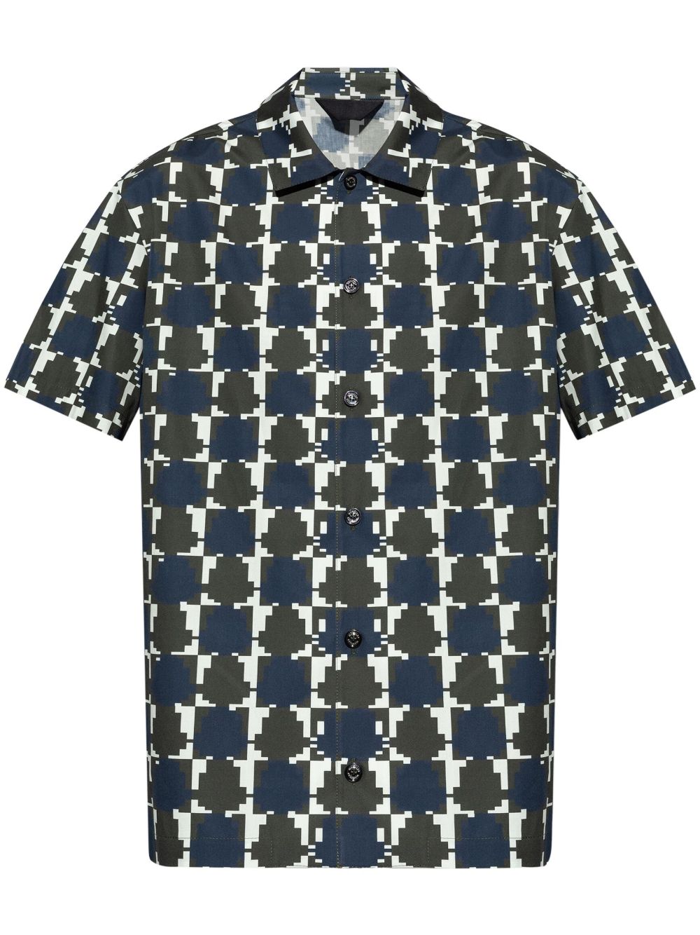 Moncler 经典logo棉衬衫 - 蓝色