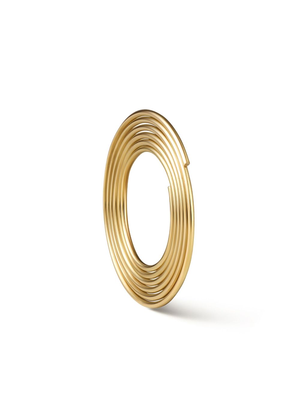 Shihara 18K 黄金 Flat Hoop 02 耳环 - 金色