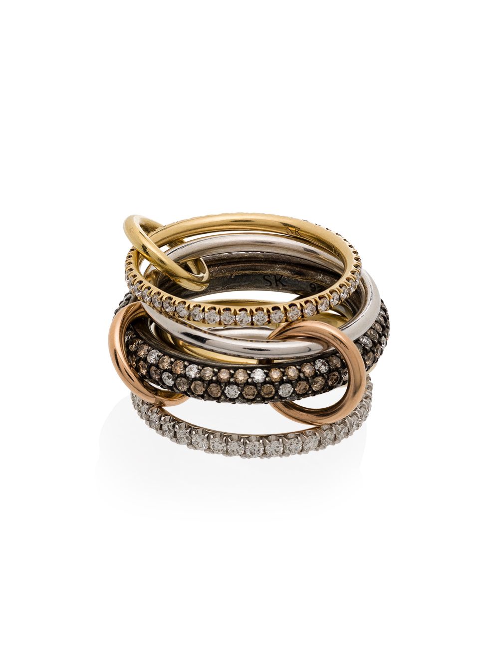 Spinelli Kilcollin Leo 14K黄金钻石戒指组合 - 金色