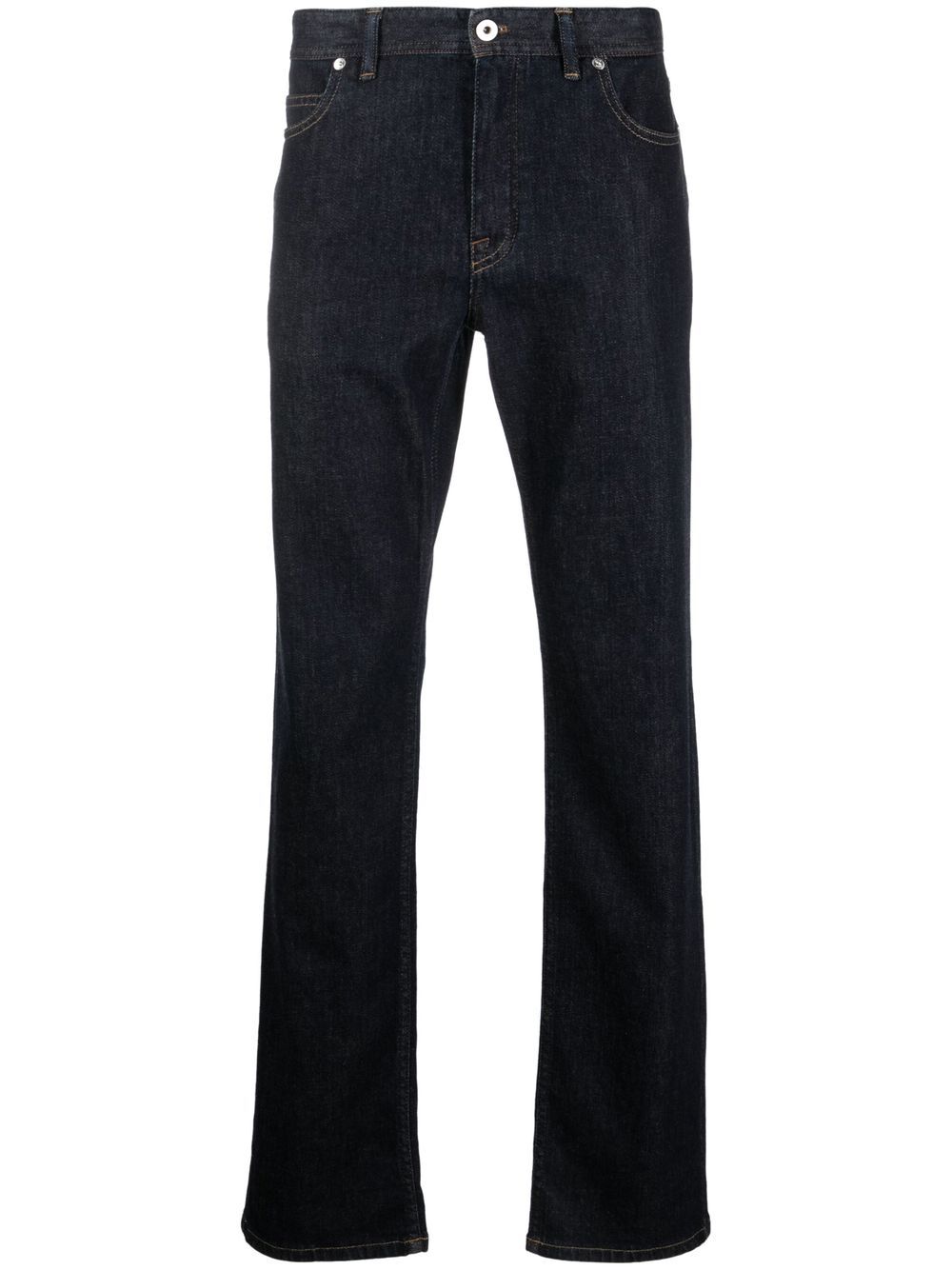 Brioni 中腰直筒牛仔裤 - 蓝色
