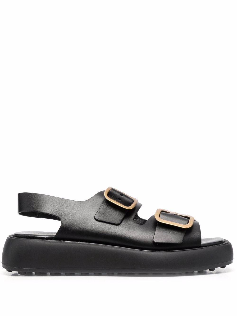 Tod's 双扣环开合凉鞋 - 黑色
