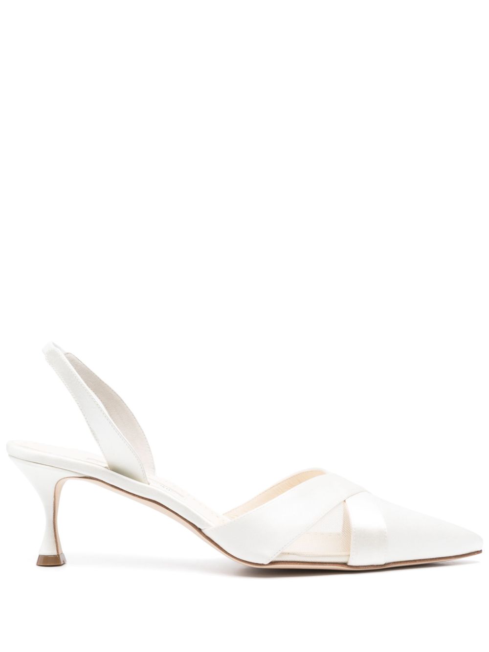 Manolo Blahnik Oyounak 低跟穆勒鞋（5厘米） - 白色