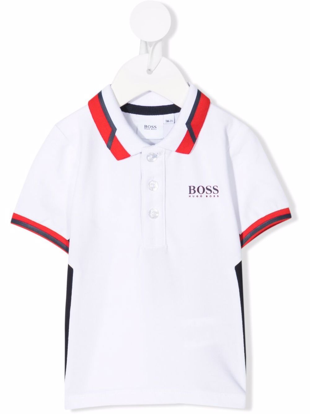 BOSS Kidswear logo印花polo衫 - 白色
