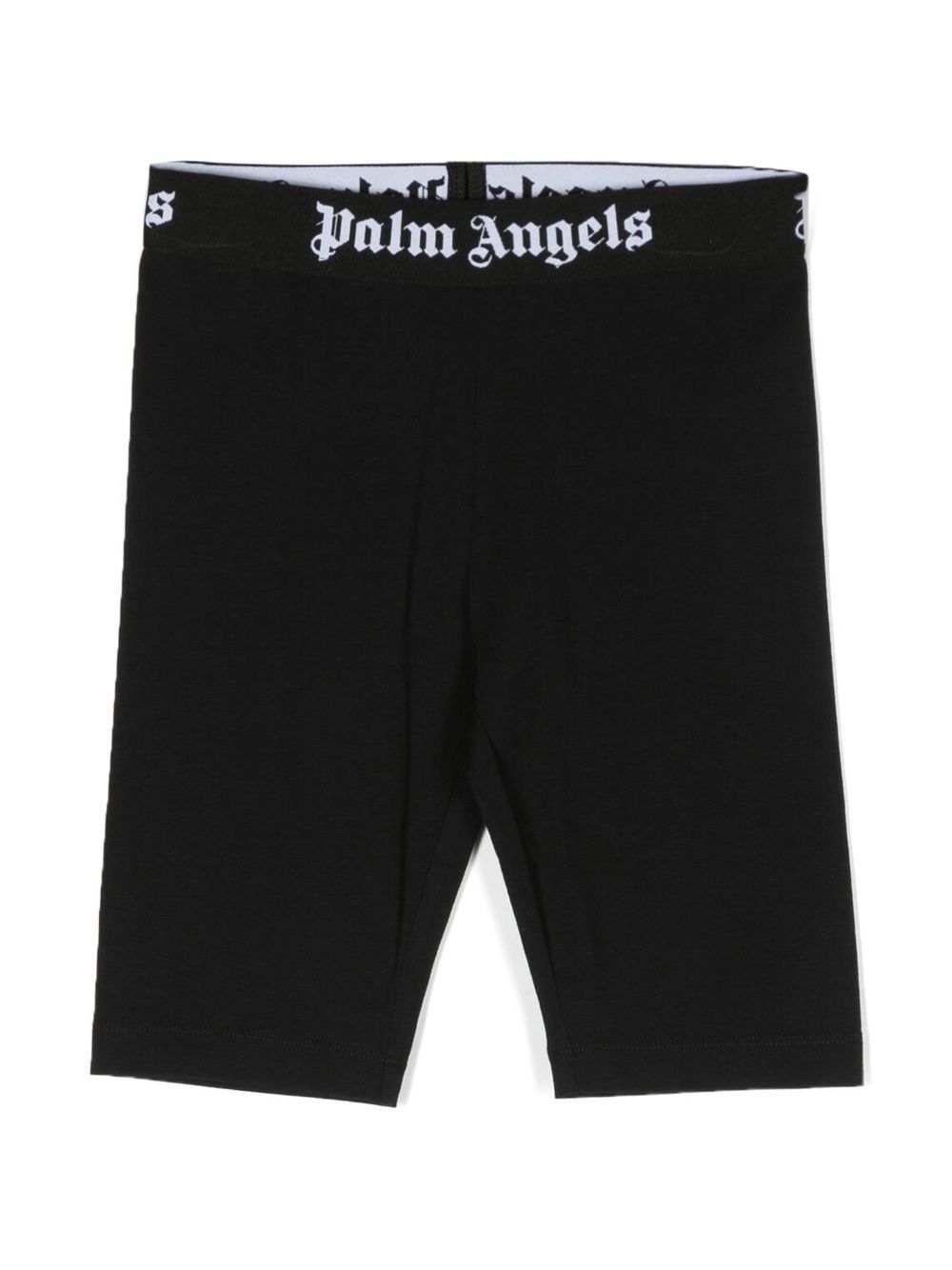 Palm Angels Kids logo印花运动裤 - 黑色