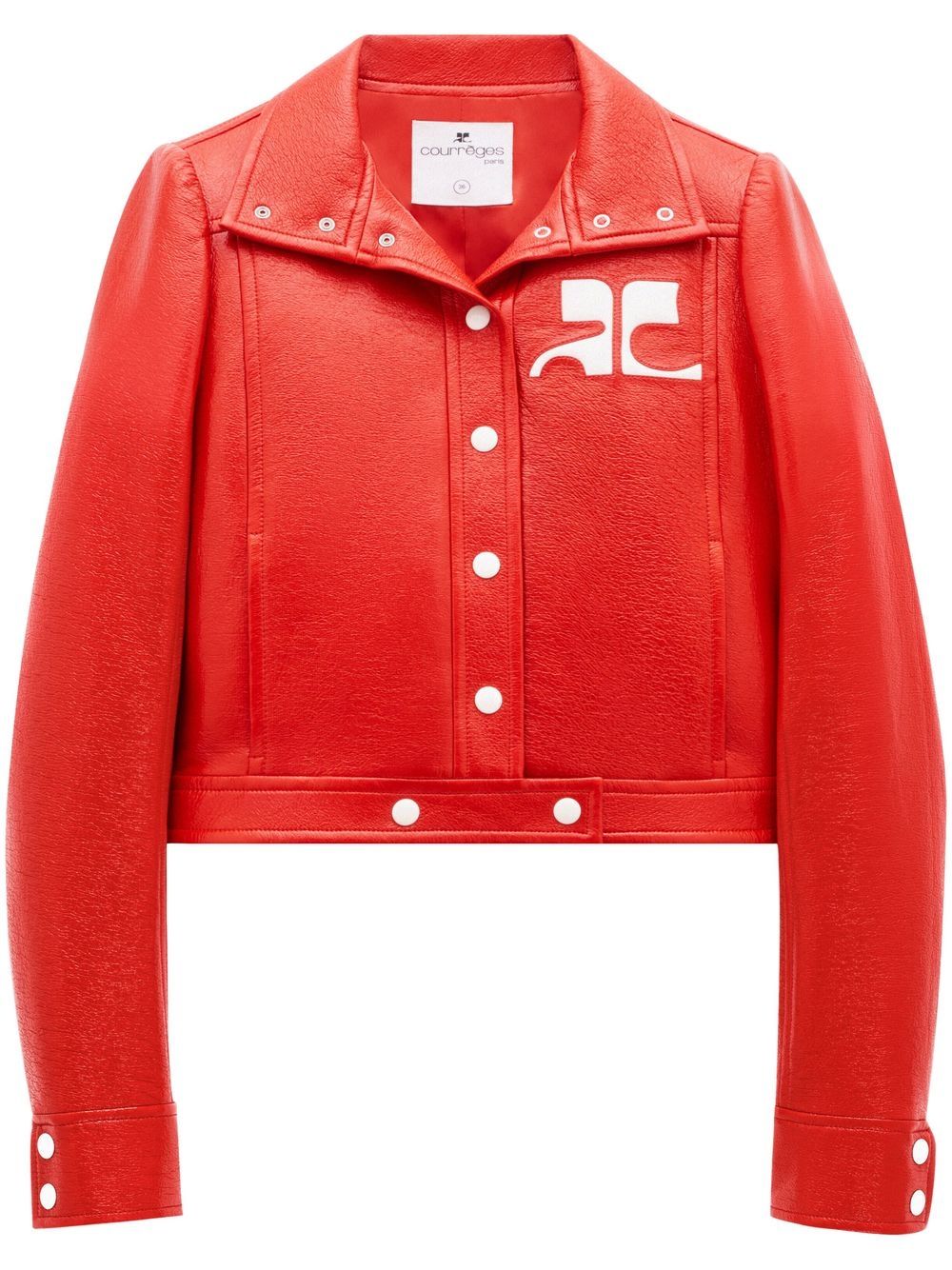 Courrèges Iconique 漆光面料夹克 - 红色