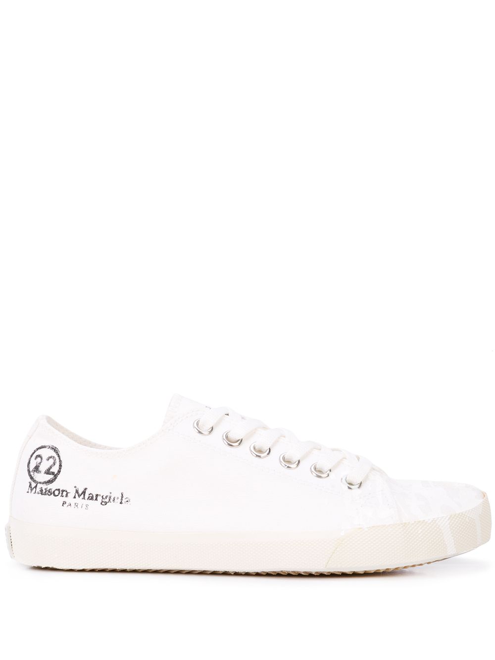 Maison Margiela Tabi 泼漆效果板鞋 - 白色