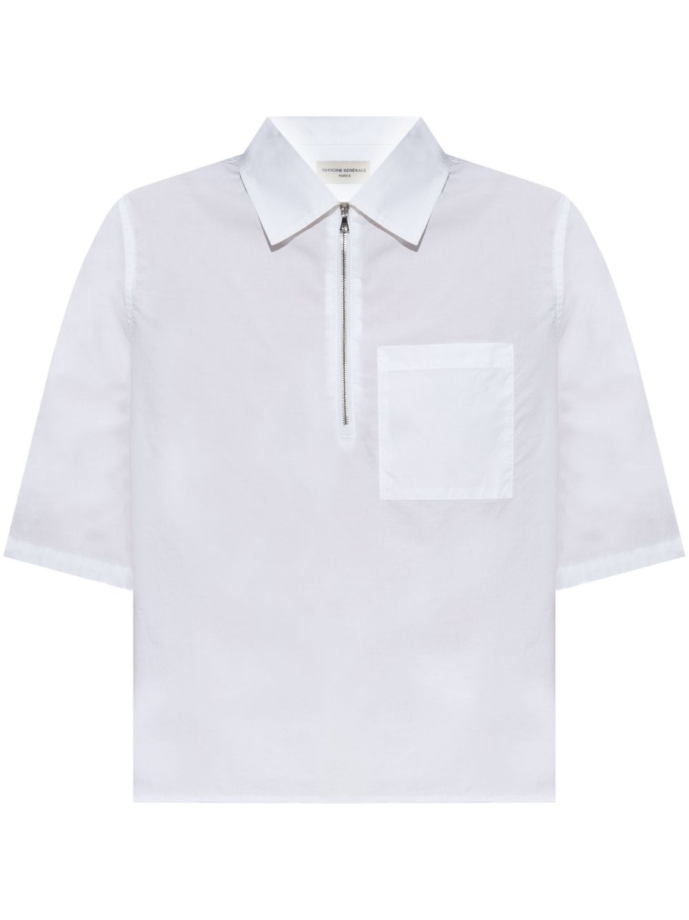 Officine Generale poplin polo shirt - 白色